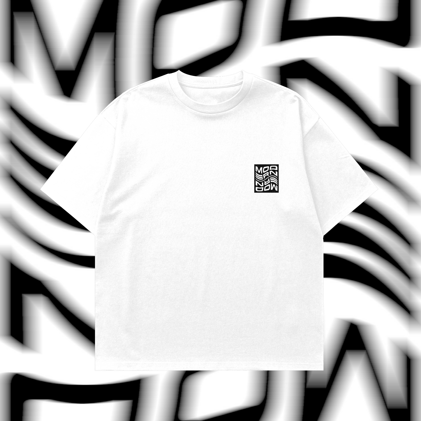 Wavy White T shirt